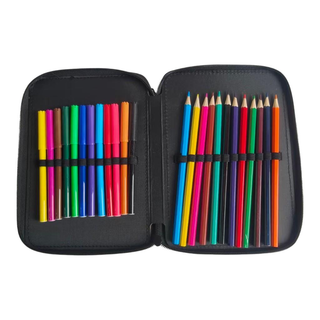 Must Double Pencil Case Filled Team Game Pad - Σχολική Κασετίνα Διπλή Γεμάτη