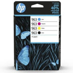 HP 963 multipack ink cartridge packaging with butterflies on a white background