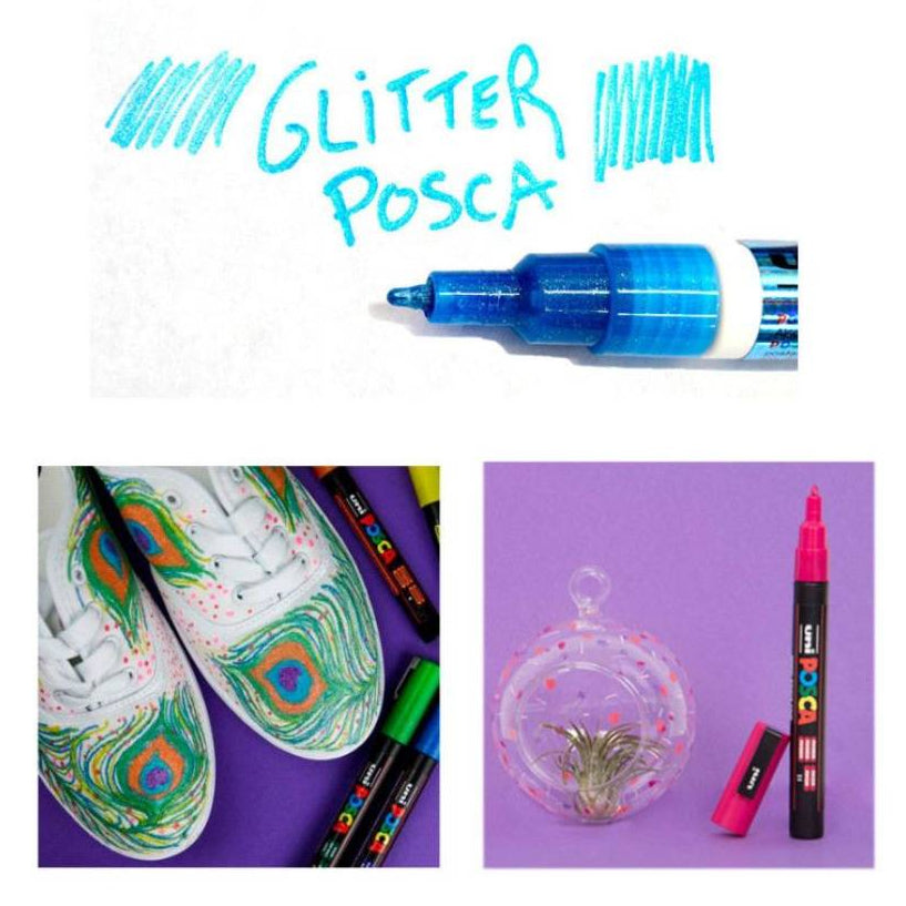 Uni Posca Glitter Pc-1m 7colour set With Glitter