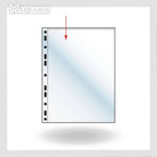 Clear plastic sheet with black holes and a red arrow pointing to it, branded 'Mapeion'.