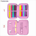 ΚΑΣΕΤΙΝΑ Good Vibes ΓΕΜΑΤΗ 2 ΦΕΡΜΟΥΑΡ , Must PENCIL CASE 2 ZIP,  ΣΧΟΛΙΚΗ ΚΑΣΕΤΙΝΑ ΔΙΠΛΗ ΓΕΜΑΤΗ