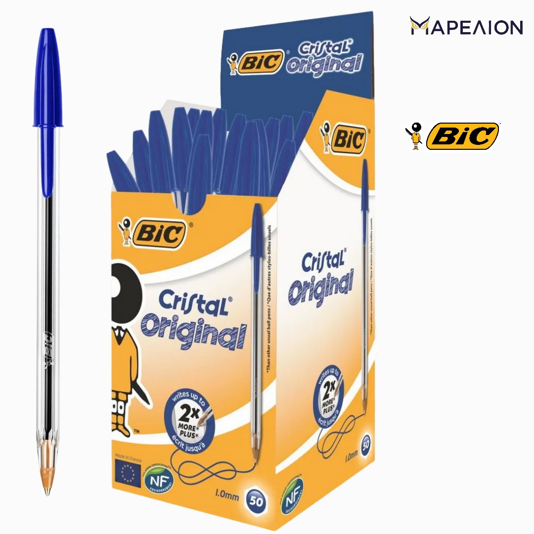 Bic Cristal Original Ballpoint Pen Medium 1.0mm - Στυλό Διαρκείας | Μπλε | Κόκκινο | Μαύρο | Πράσινο - ΧΟΝΔΡΙΚΗ ΠΩΛΗΣΗ