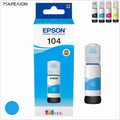 EPSON 104 Γνήσιο Μελάνι Εκτυπωτή InkJet Μπλε, Epson 104 EcoTank Inks cyan (Digital Printing) - 65 ml