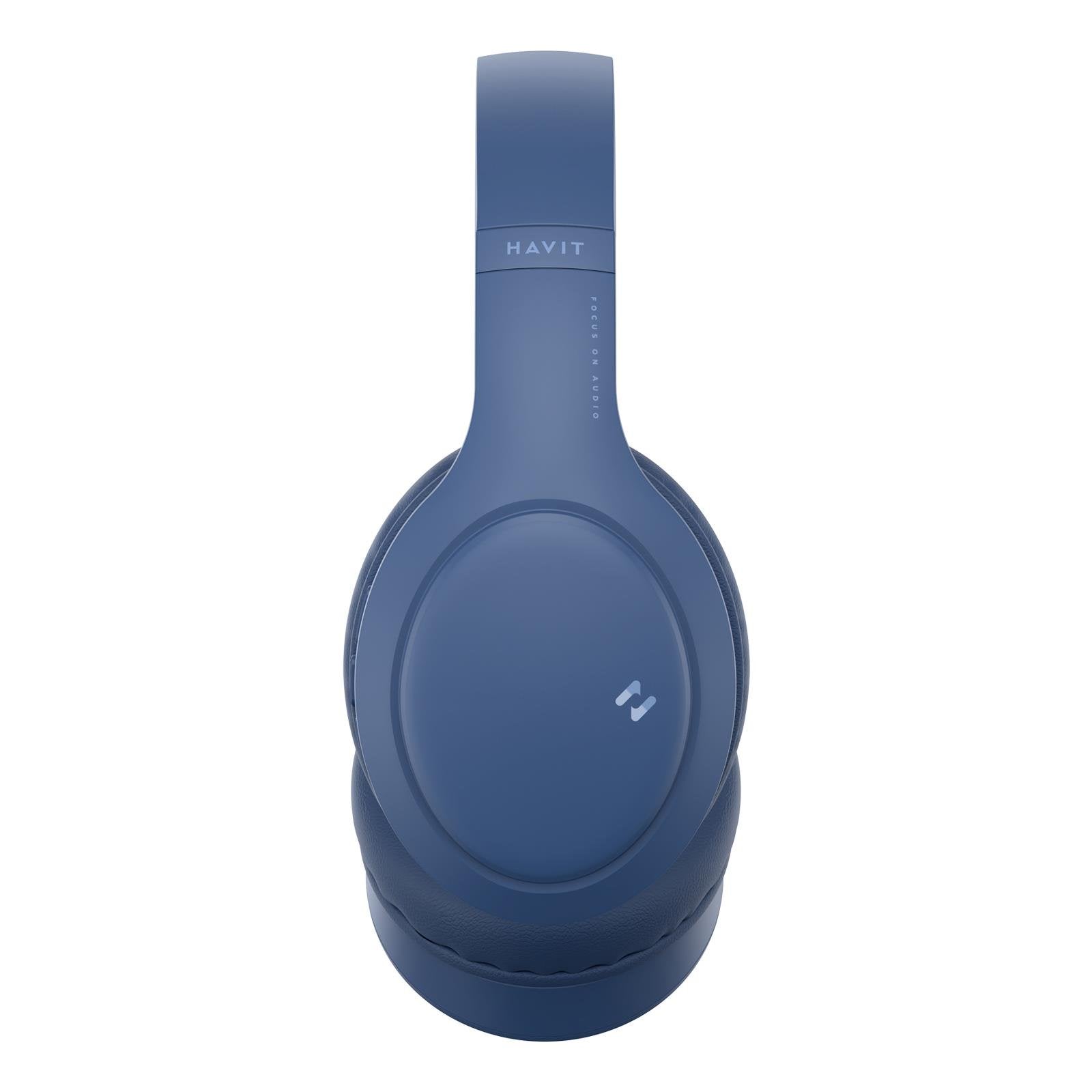 Havit H633BT Wireless Bluetooth Headphones BLUE | Over-Ear Design, Deep Bass, 20H Playtime, Foldable & Lightweight, Bluetooth 5.3, Built-in Microphone Headsets, for TV, iPhone, Gym, Running ΑΣΥΡΜΑΤΑ ΑΚΟΥΣΤΙΚΑ