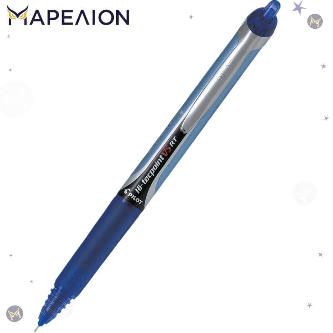 Pilot Hi-Tecpoint V7 RT Rollerball Pen 0.5mm Black | Blue Color - Στυλό Rollerball 2 Χρώματα