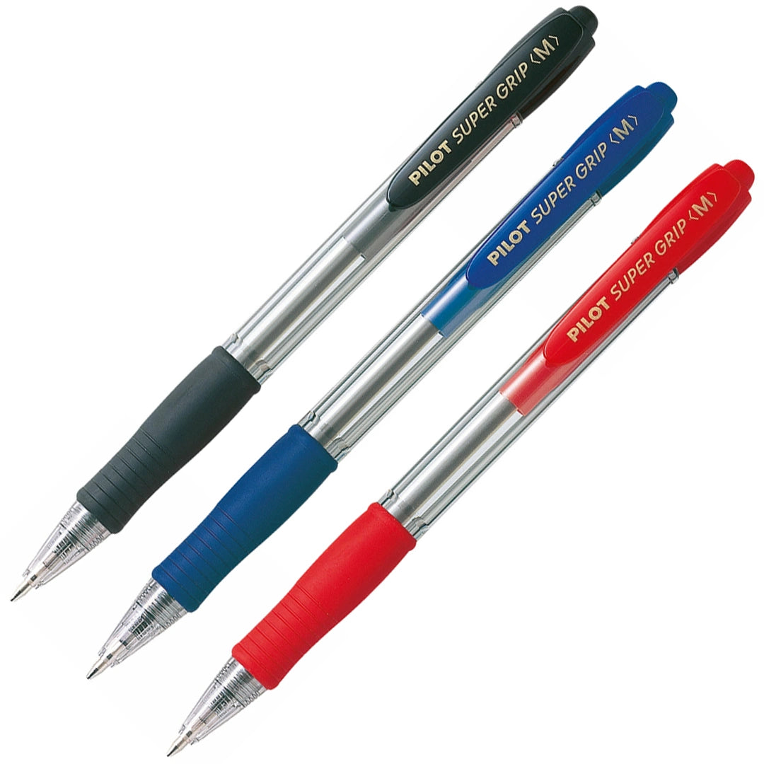 Pilot Supergrip Ballpoint Pen 1.0mm Medium, Assorted Colors BPGP-10R-M - Στυλό Διαρκείας σε 3 Χρώματα