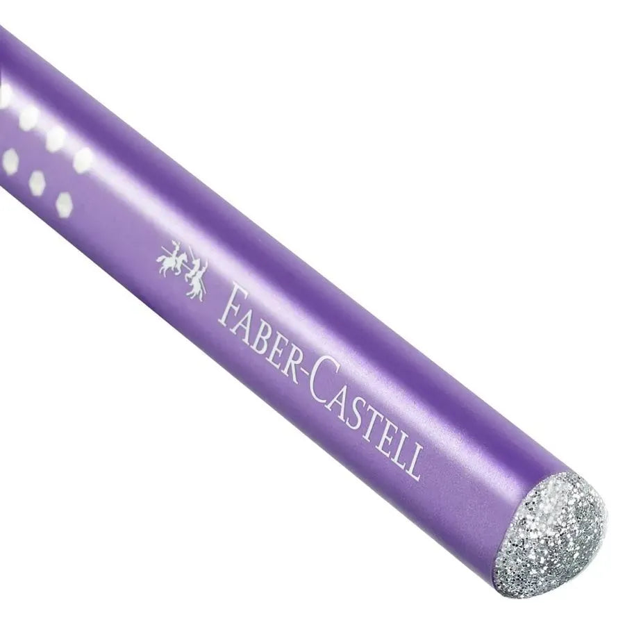 Faber Castell Jumbo Sparkle Metallic Pencil 4mm, B - Μολύβι Γραφής σε ροζ, κοραλλί και μωβ