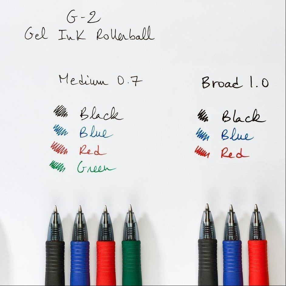 Pilot G2 Gel Pen 1.0mm Assorted Colors, BL-G2-10 - Στυλό Gel 3 Χρώματα Μπλε | Κόκκινο | Μαύρο