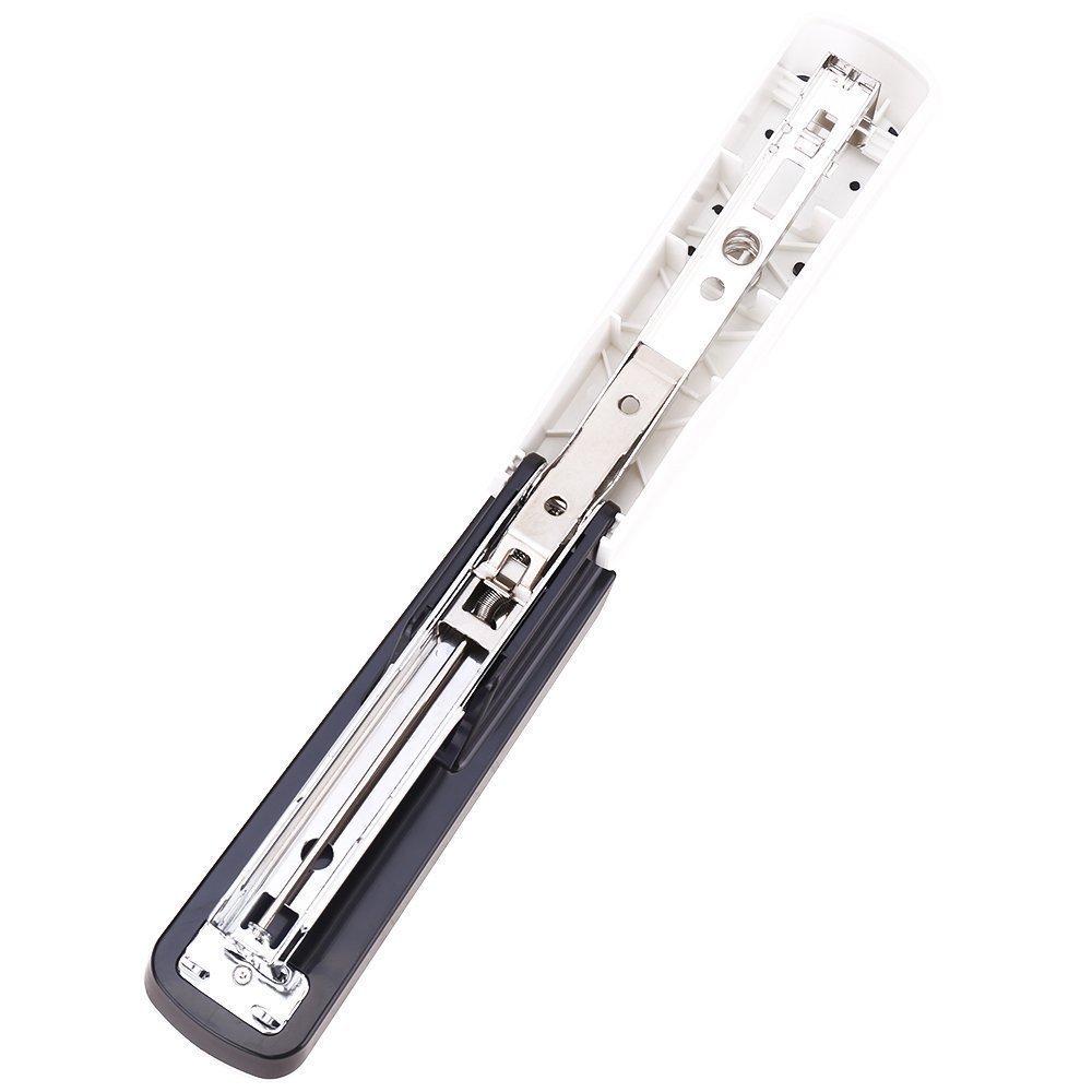 Metallic stapler on a white background