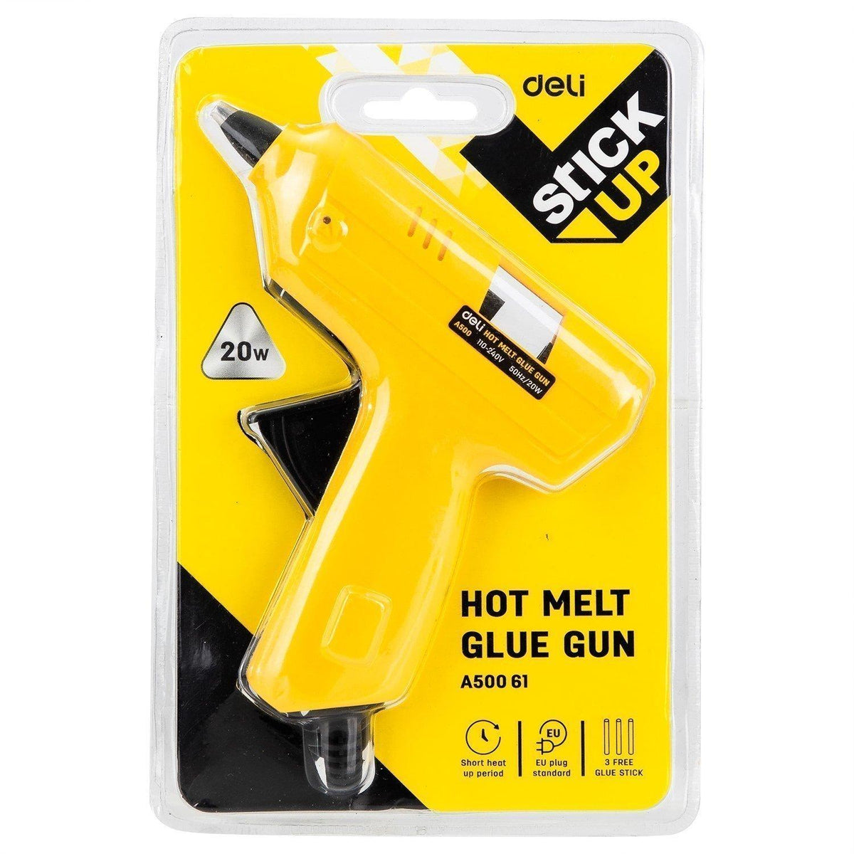 Deli Small Hot Melt Glue Gun 20W European Plug for 7mm stick  - Πιστολάκι Σιλικόνης για 7mm πάχος μπάρα