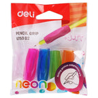 Deli Neon Soft Pencil Grip 4pcs - Μαλακές Λαβές Μολυβιού DL-EU75002