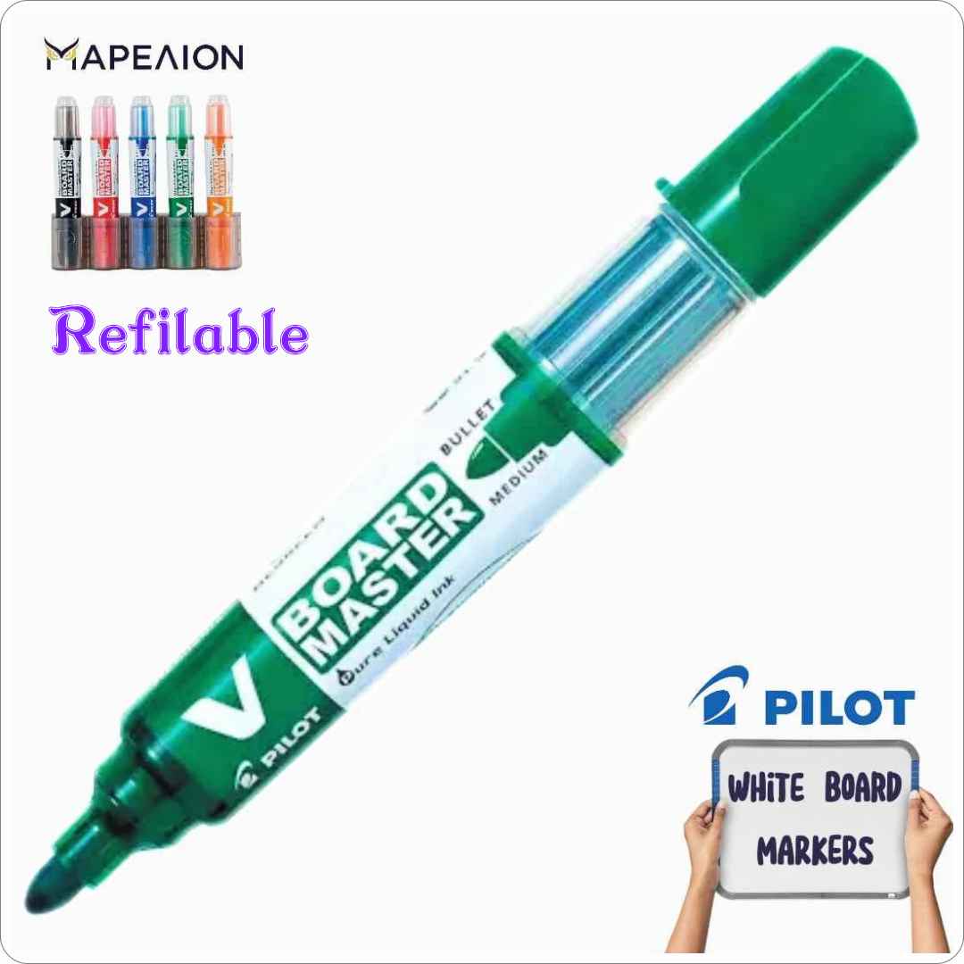 Refillable PILOT V Board Master Bullet Tip Whiteboard Marker, Επαναγεμιζόμενος Μαρκαδόρος ασπροπίνακα