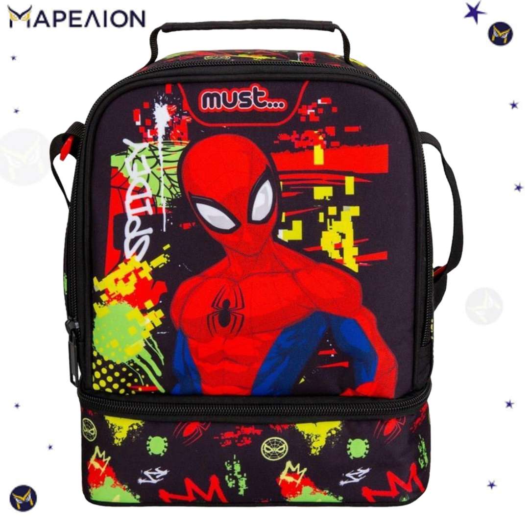 Τσαντάκι Φαγητού Ισοθερμικό Spiderman Must 2 Θήκες - Ισοθερμικό για Αγόρι