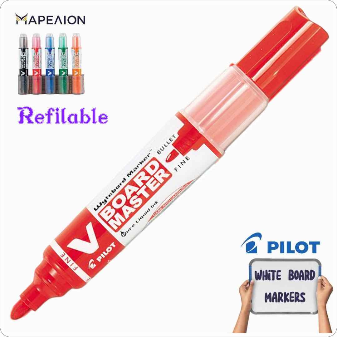Refillable PILOT V Board Master Bullet Tip Whiteboard Marker, Επαναγεμιζόμενος Μαρκαδόρος ασπροπίνακα