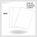 Carton Paper A4 160gsm Pack of 20 / 250 Sheets - Χαρτόνια Α4 Χειροτεχνία Κατασκευές