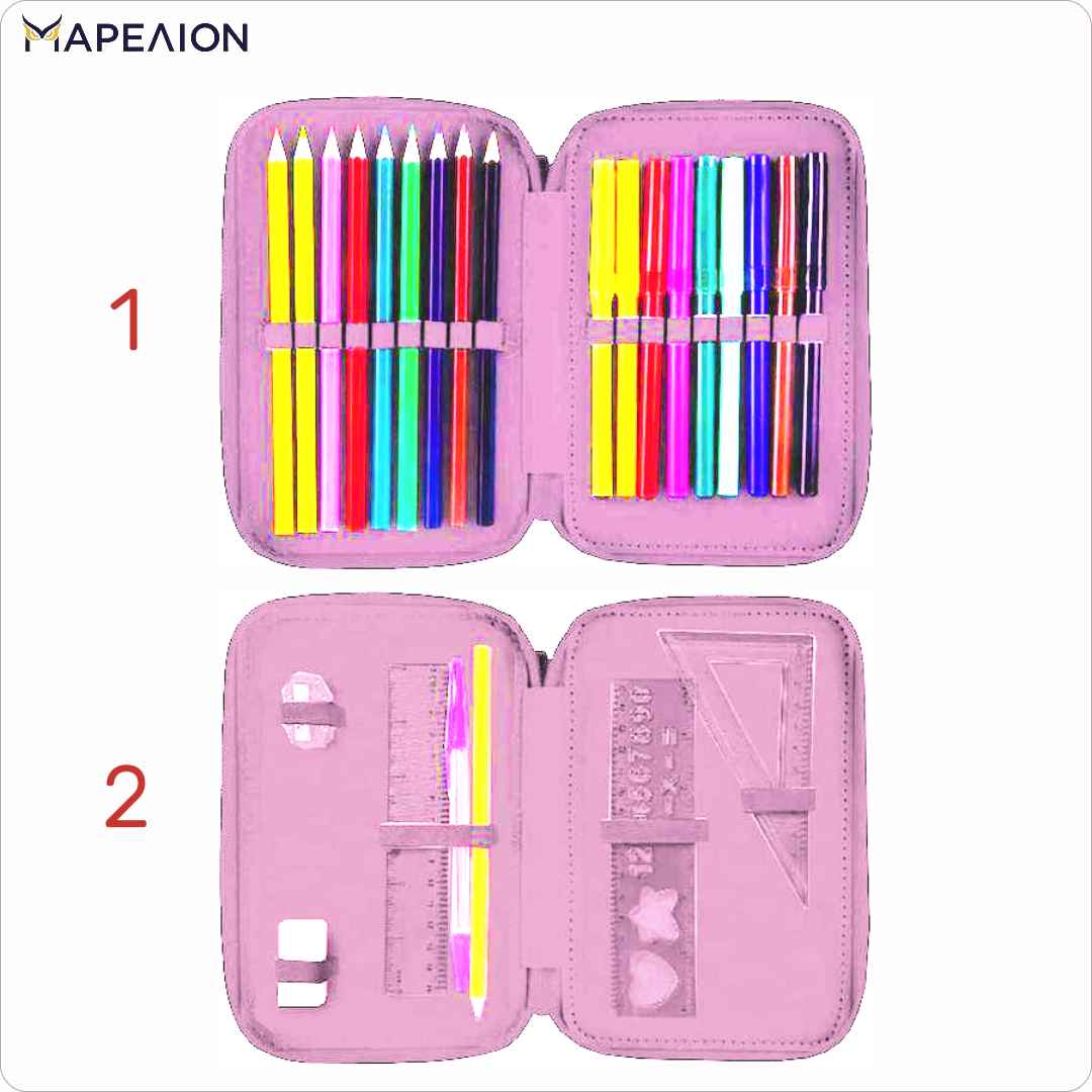 Κασετίνα Minnie Γεμάτη 2 Φερμουάρ Must Pencil Case 2 Zip Κασετίνα Διπλή Γεμάτη