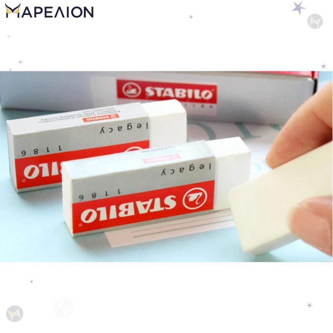 Stabilo Legacy white Eraser 1186, 65mm - Σβηστήρι - Γομολάστιχα Λευκή