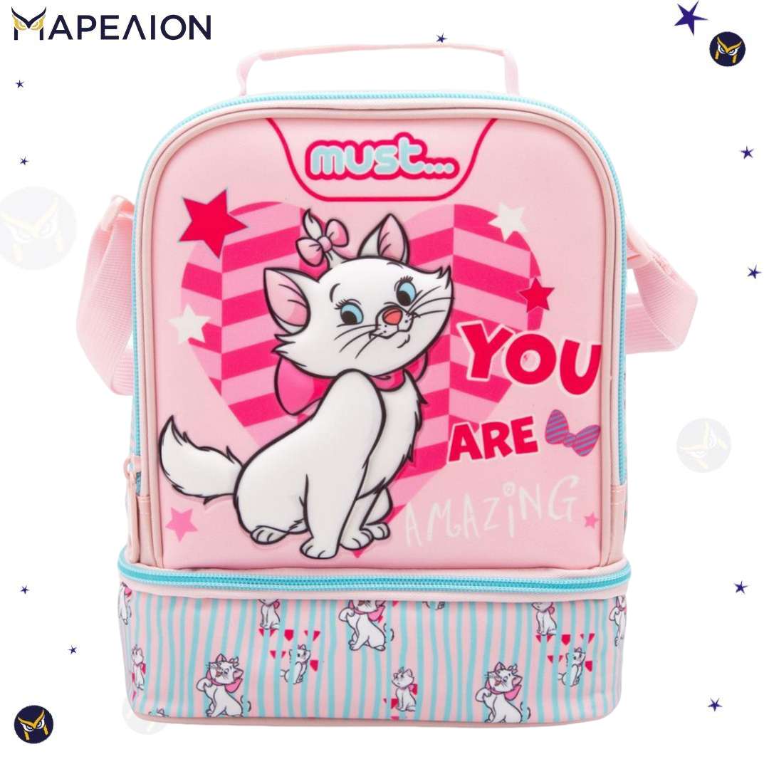 Τσαντάκι Φαγητού Ισοθερμικό Disney Marie Cat Must 2 Θήκες ΙΣΟΘΕΡΜΙΚΟ ΓΙΑ ΚΟΡΙΤΣΙ