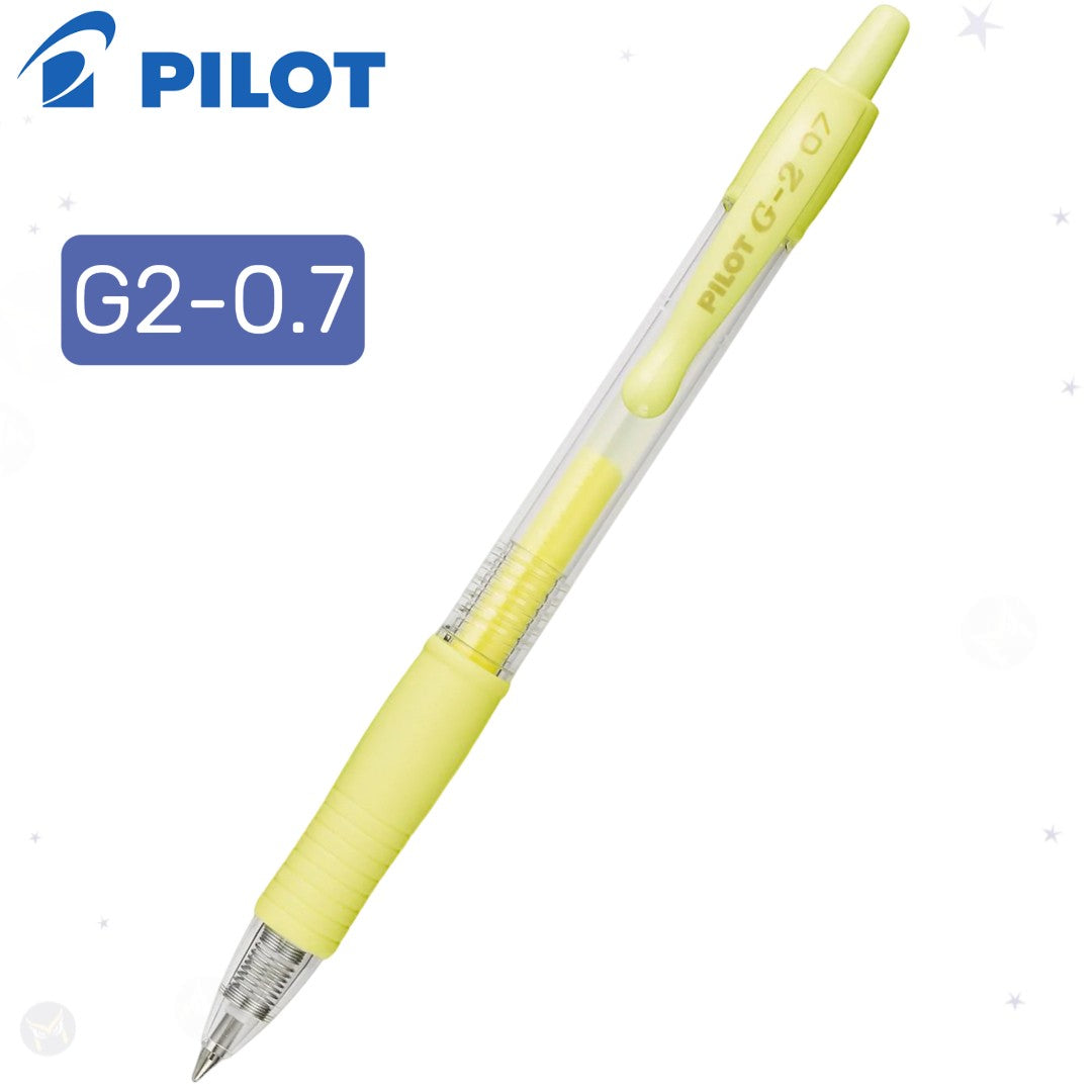 Yellow pen with 'Pilot' branding on a white background