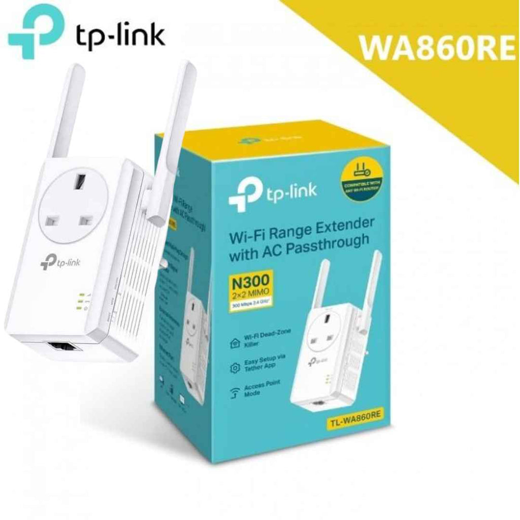 TP-LINK WI-FI RANGE EXTENDER 300MBPS AC PASSTHROUGH WA-860RE UK PLUG