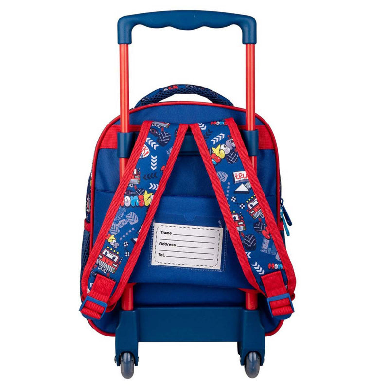 Must Monster Truck Trolley School Bag 2 Pockets - Σχολική Τσάντα Τρόλεϊ Νηπίου