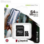 KINGSTON Micro SD CARD 64GB Canvas Select Plus Memory Card + Adapter