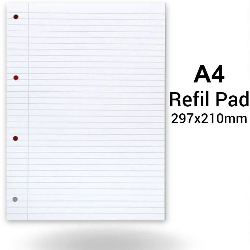 A4 refill pad with lines and holes, featuring the brand 'Maped'.