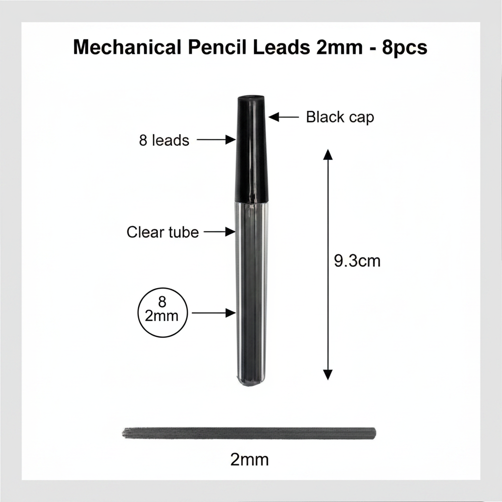 Mechanical Pencil Leads 2mm 8pcs - Μύτες Μηχανικού μολυβιού - Μολυβόπεννας