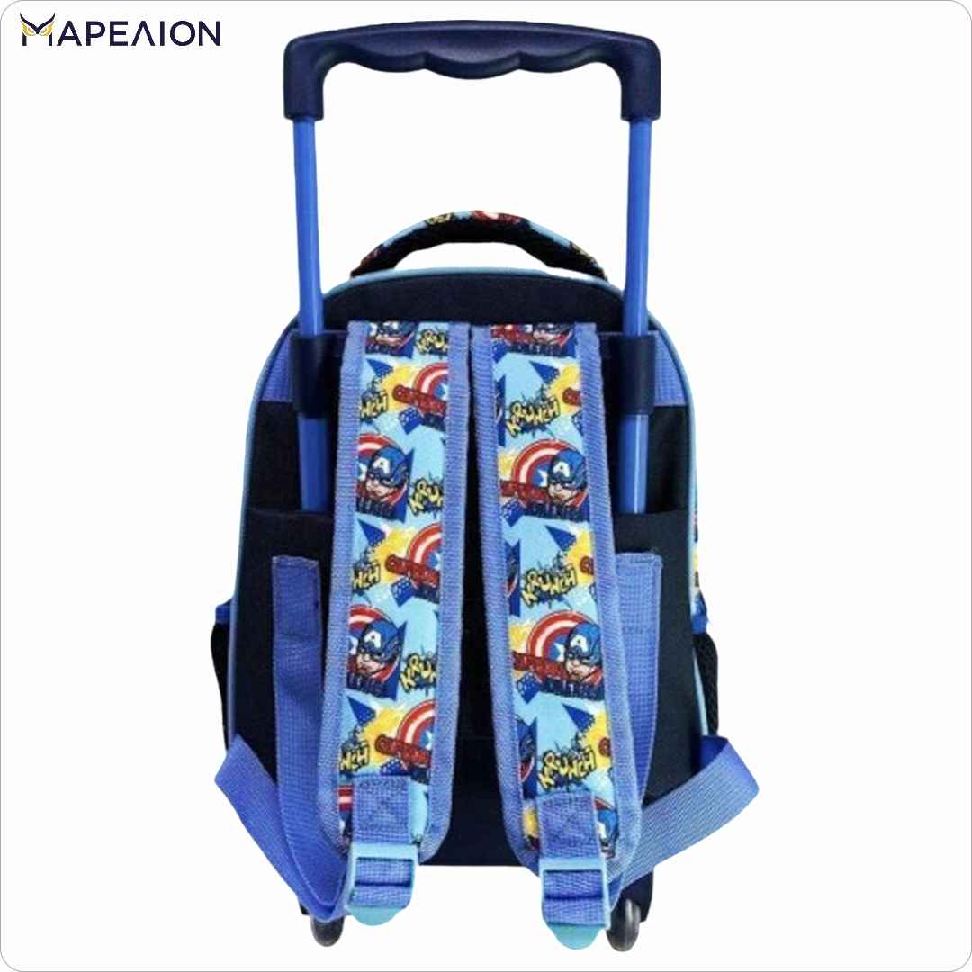 The Captain America Must Trolley Bag 2 Compartments - Σχολική Τσάντα Τρολέι Νηπίου