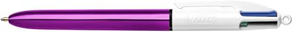 BIC 4 Colours Shine Ballpoint Pens 1.0mm Tip Assorted Metallic Barrels - Στυλό 4 Χρωμάτων Μεταλλικό