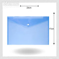 Blue envelope with dimensions labeled on a white background