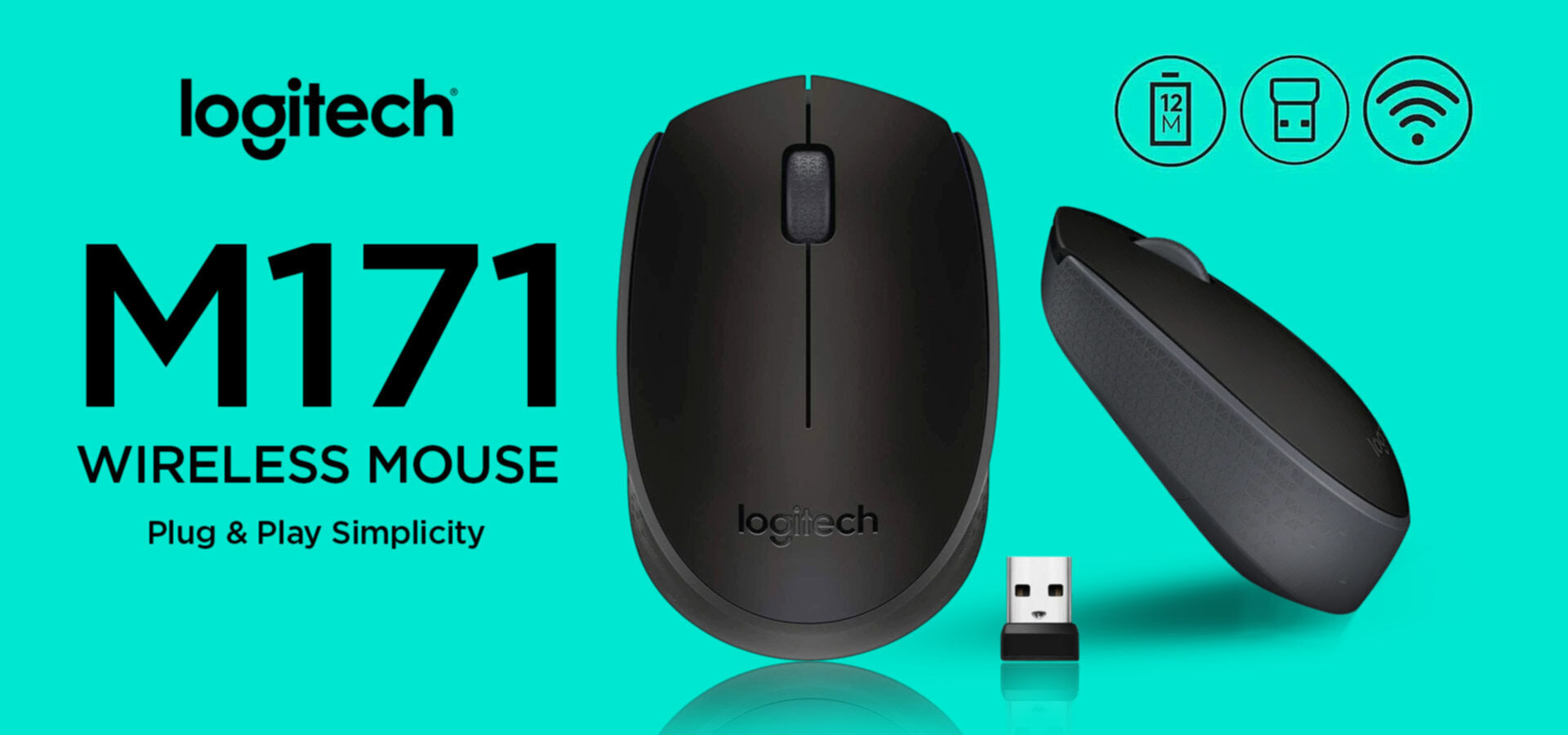 Logitech Wireless Mouse M171 (910-004640) 3 Χρώματα - Ασύρματο ποντίκι