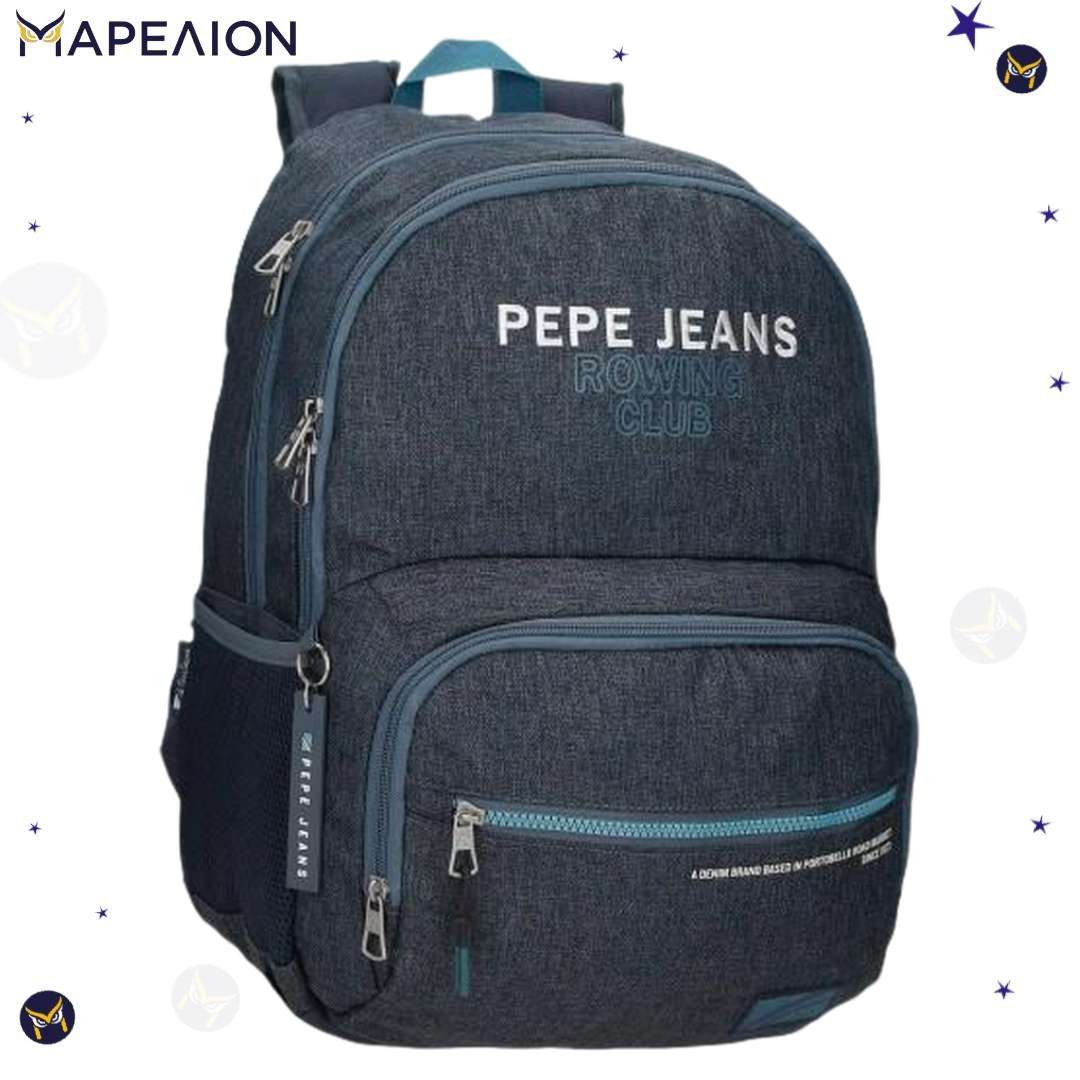 Σχολική Τσάντα Pepe Jeans Edmon Blue Jeans - Schoolbag Backpack Σακίδιο Πλάτης