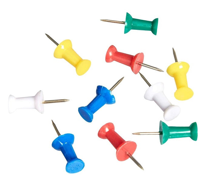 Push Pins 100pcs 25mm Plastic Head - Πινέζες Πλαστική Κεφαλή 100 Τεμάχια