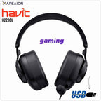 Havit Usb 7.1 Wired Gaming Headset 3D Surround Sound H2230U BLACK ΑΚΟΥΣΤΙΚΑ ΜΕ ΣΥΡΜΑ ΓΙΑ ΚΟΝΣΟΛΕΣ ΚΑΙ ΠΑΙΧΝΙΔΙΑ
