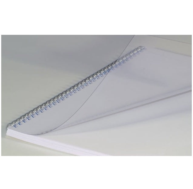 Clear PVC Sheets A4 / A3 sizes, 200 Micron x100 Pack, Spiral cover and Binding - Διαφάνειες Σπιράλ