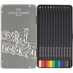Faber-Castell Black Edition Colored Pencils 12Pcs Metal Tin - Ξυλομπογιές Μεταλλικό Κουτί