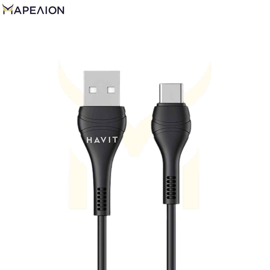 HAVIT USB To USB-C Cable 1M BLACK CB6161 ΣΥΡΜΑ ΦΟΡΤΙΣΗΣ , ΚΑΛΩΔΙΟ ΦΟΡΤΙΣΗΣ