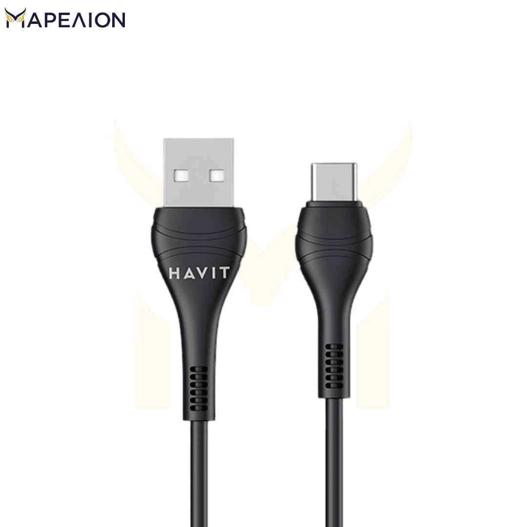HAVIT USB To USB-C Cable 1M BLACK CB6161 ΣΥΡΜΑ ΦΟΡΤΙΣΗΣ , ΚΑΛΩΔΙΟ ΦΟΡΤΙΣΗΣ