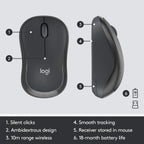 Logitech Wireless Combo MK330 Greek (920-003970) - Ασύρματο Πληκτρολόγιο και Ποντίκι Ελληνικά