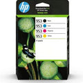 HP 953 ink cartridge packaging with black, cyan, magenta, and yellow cartridges on a white background