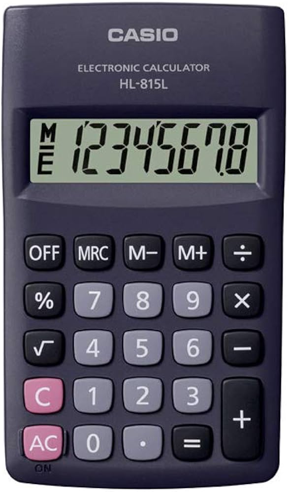 Casio HL-815L Portable Calculator, Αριθμομηχανή τσέπης Casio, 8 ψηφίων