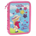 Must Pencil Case Balloon Girl Double Filled 2 Zip - Κασετίνα Διπλή Γεμάτη 2 Φερμουάρ