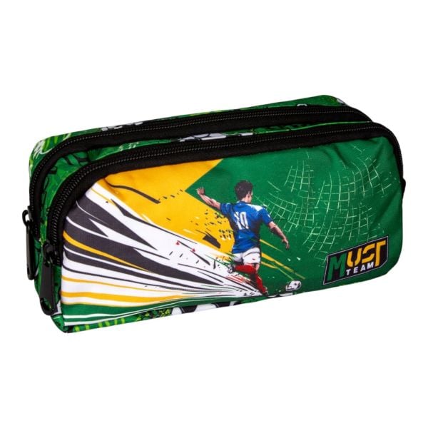 Must Pencil Case Barrel Monochrome Football, 2 Cases - Κασετίνα Βαρελάκι 2 Θήκες
