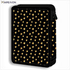 ΚΑΣΕΤΙΝΑ Gold Butterfly ΓΕΜΑΤΗ 2 ΦΕΡΜΟΥΑΡ , Must PENCIL CASE 2 ZIP,  ΣΧΟΛΙΚΗ ΚΑΣΕΤΙΝΑ ΔΙΠΛΗ ΓΕΜΑΤΗ