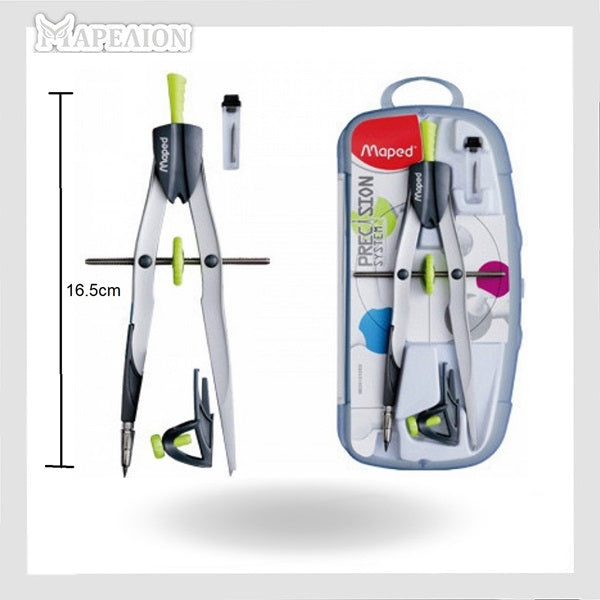 Maped compass set with packaging on a white background