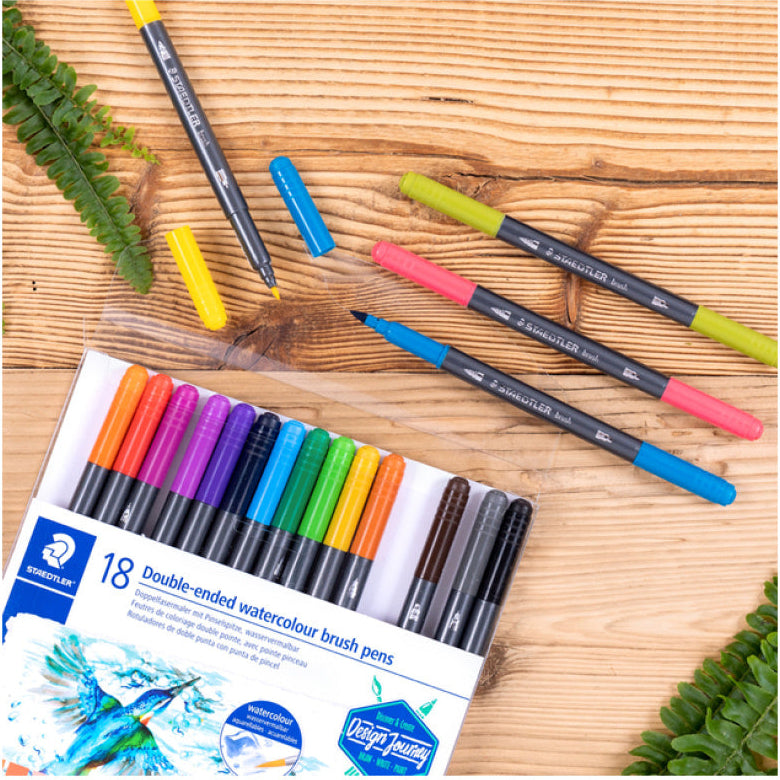 ΠΕΝΝΑΚΙΑ ΔΙΠΛΗΣ ΟΨΗΣ Staedtler 0.5mm / 3.0mm Double ended Permanent Fibre Tip Pens ART ΖΩΓΡΑΦΙΚΗ
