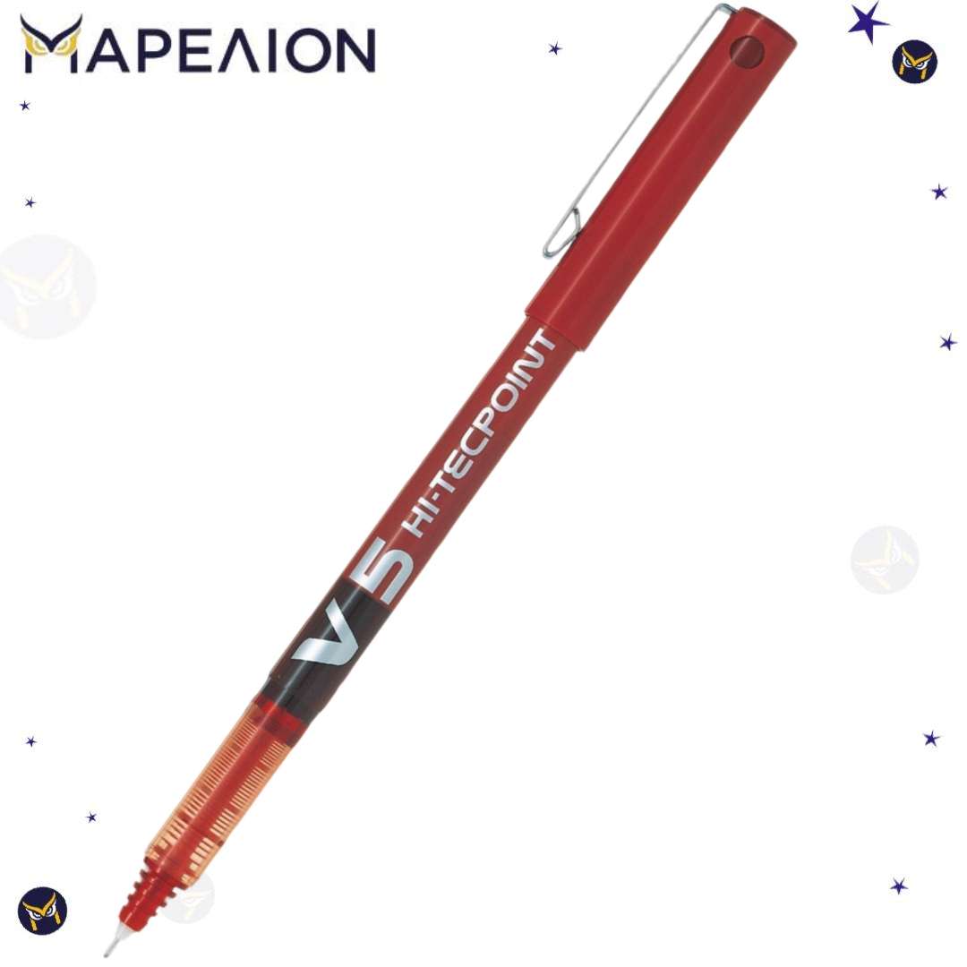 Pilot V5 Hi-Tecpoint Rollerball Pen 0.5mm Assorted Colors - Στυλό Rollerball 7 Χρώματα