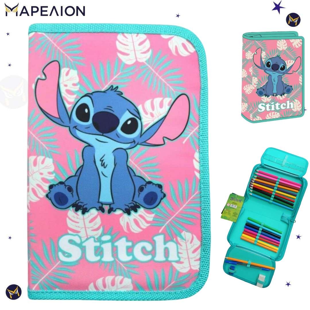 Κασετίνα Stitch γεμάτη 1 φερμουάρ Must Lilo and Stitch Pencil Case 1 Zip Κασετίνα γεμάτη