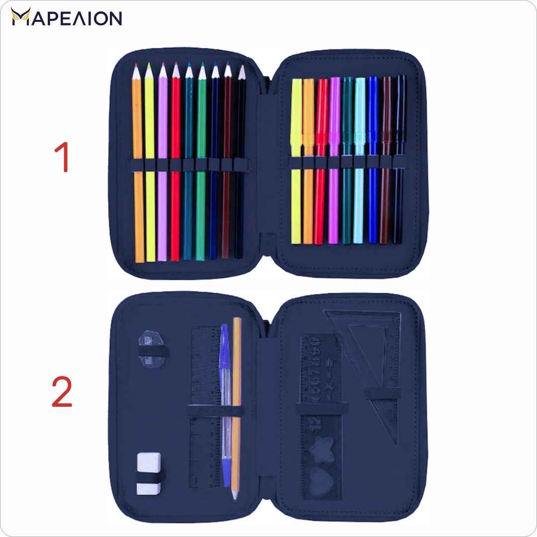 Κασετίνα γεμάτη 2 φερμουάρ Butterfly Must Pencil Case 2 Zip Κασετίνα διπλή γεμάτη